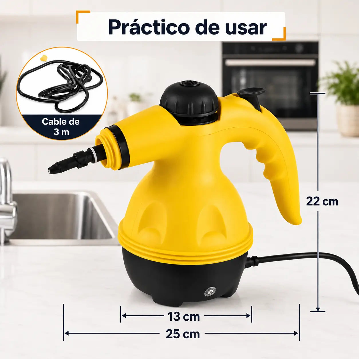 VaporPro™ Limpiadora a Vapor Portátil + Guatero de Regalo