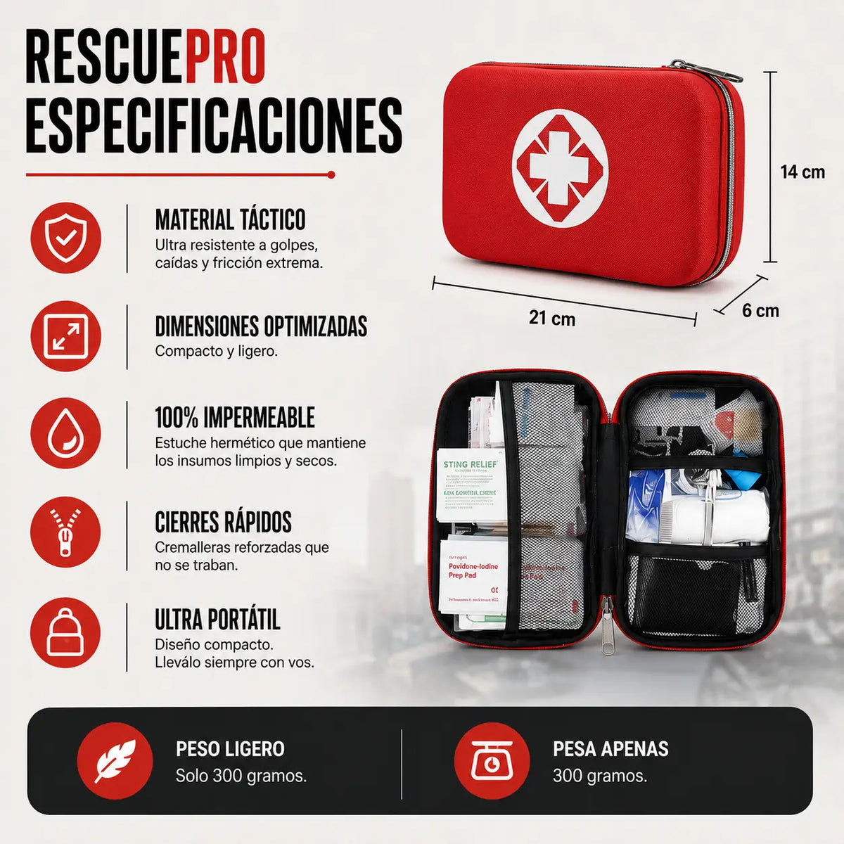 Kit RescuePro | Para cuando ocurra lo inesperado y no tengas nada a mano