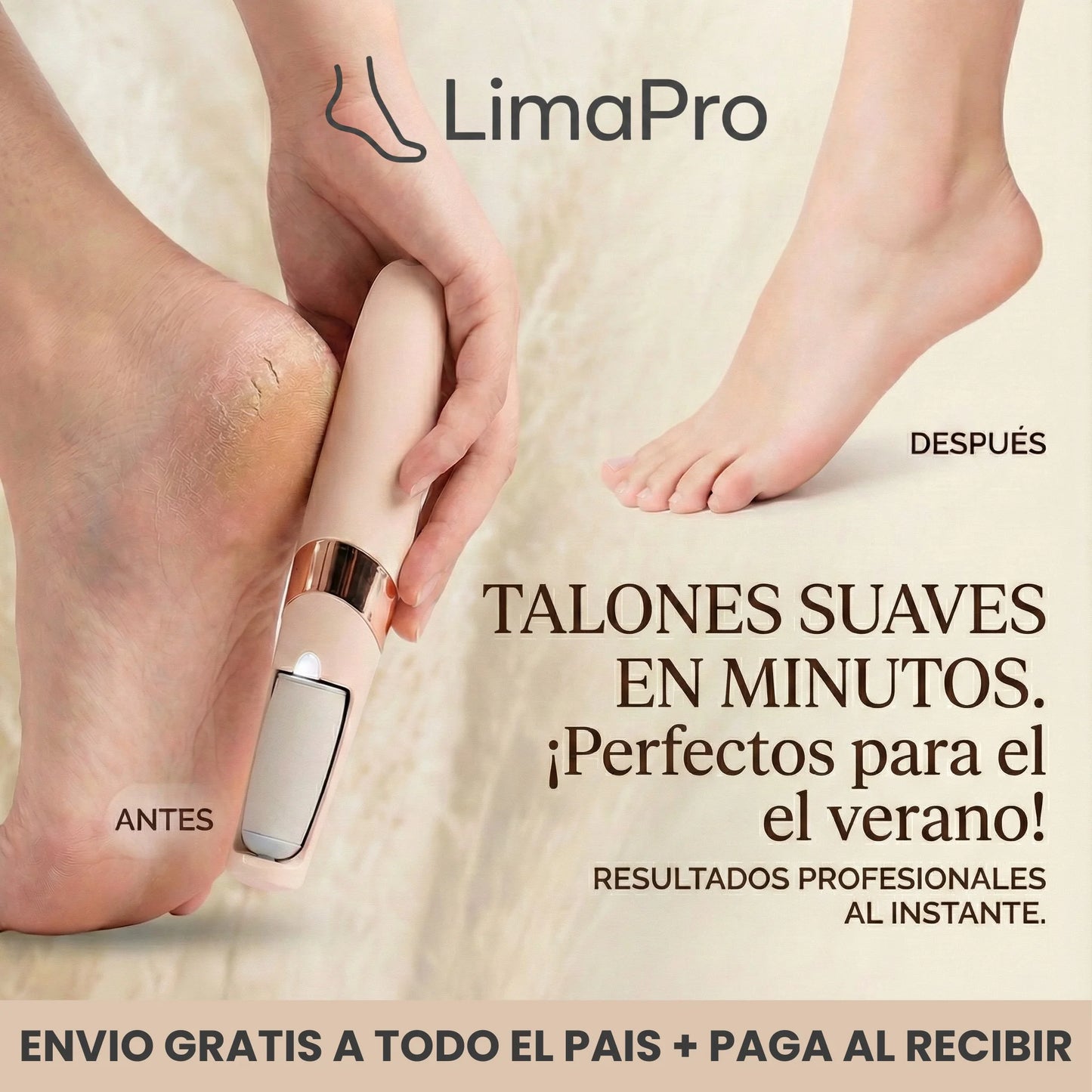 Limadora Electrica - LimaPro: Prepara tus pies para el sol y olvida los talones agrietados."