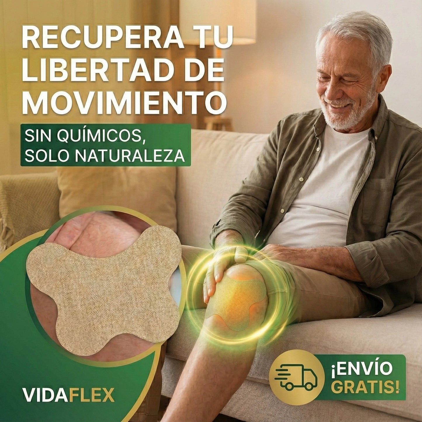 Parches VidaFlex - ¡Dile adiós al dolor que te frena! Recupera la libertad de tus rodillas!