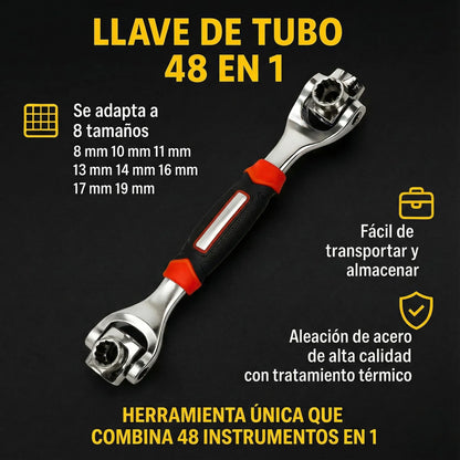 Llave Universal 48 en 1 -  la herramienta que te ahorra tiempo en casa y en el auto