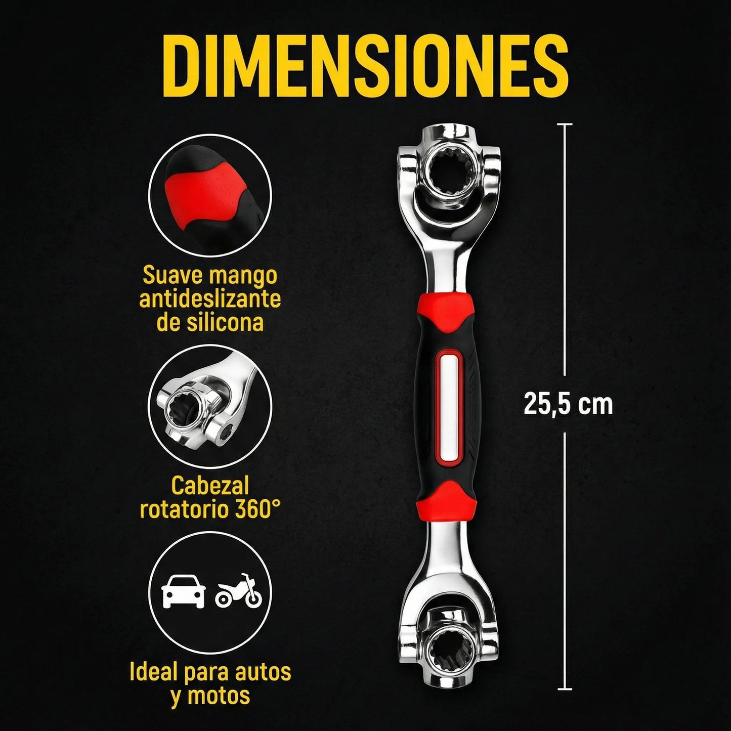 Llave Universal 48 en 1 -  la herramienta que te ahorra tiempo en casa y en el auto