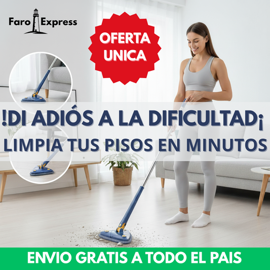 FácilMop™ - Trapeadora autoescurrible, limpia sin esfuerzo y sin agacharte