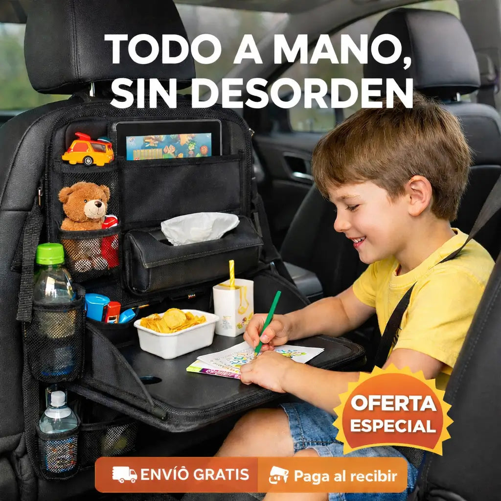 AutoMate Organizer - Orden real atrás + mesita lista para usar