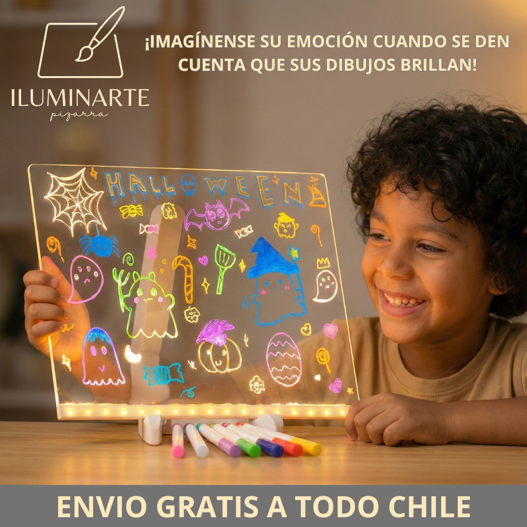 Pizarra ILUMINARTE™ - ¿El regalo que los aleja de las pantallas y los mantiene entretenidos por horas? ¡Existe y brilla! ✨
