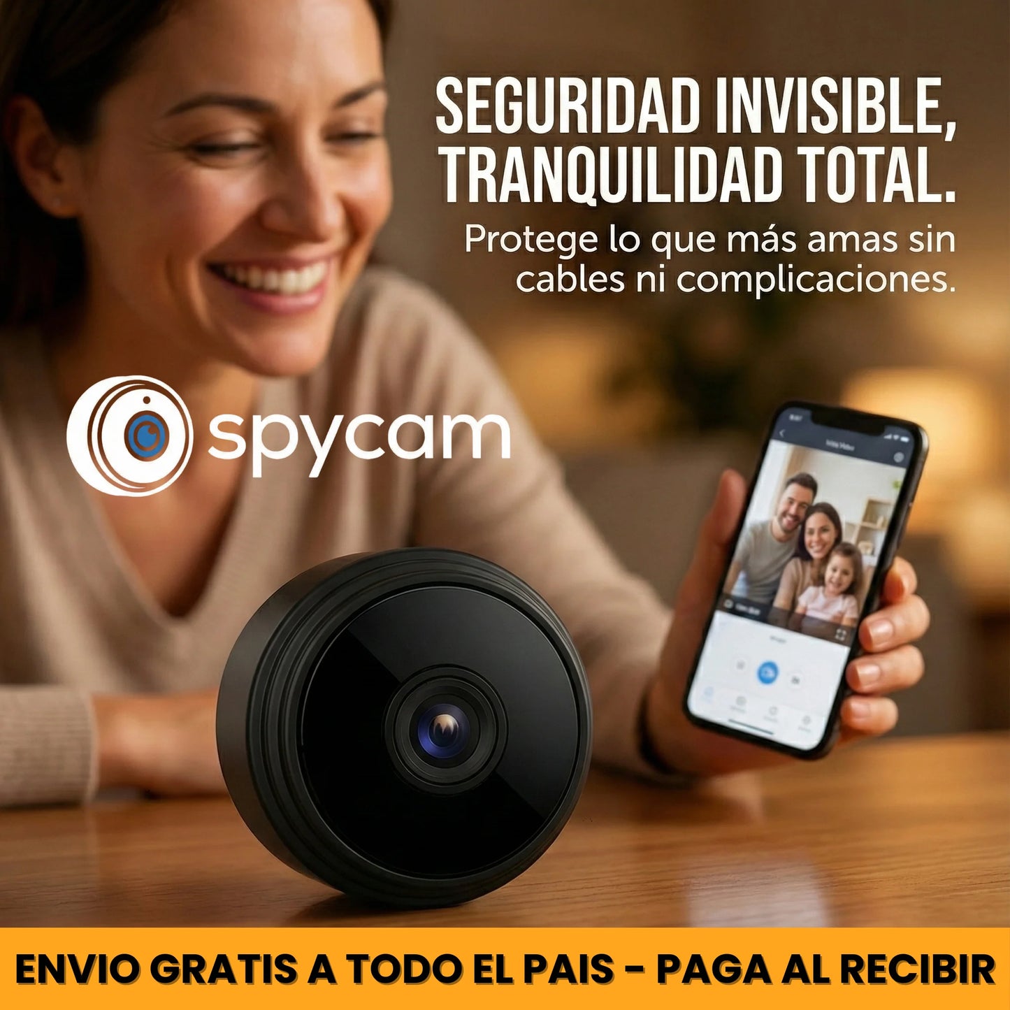 SpyCam - Mini Camara Espia- Recupera tu tranquilidad cuando no estás, tu guardián las 24 horas