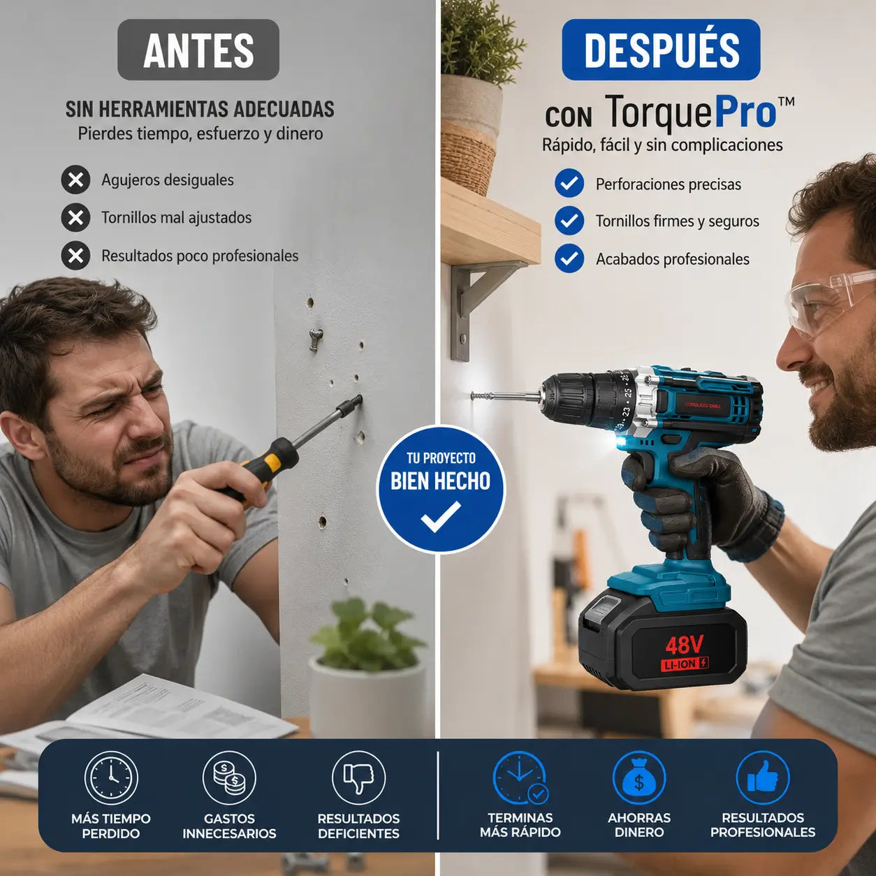TorquePro™ | Deja de pedir ayuda: perfora madera y acero tú mismo