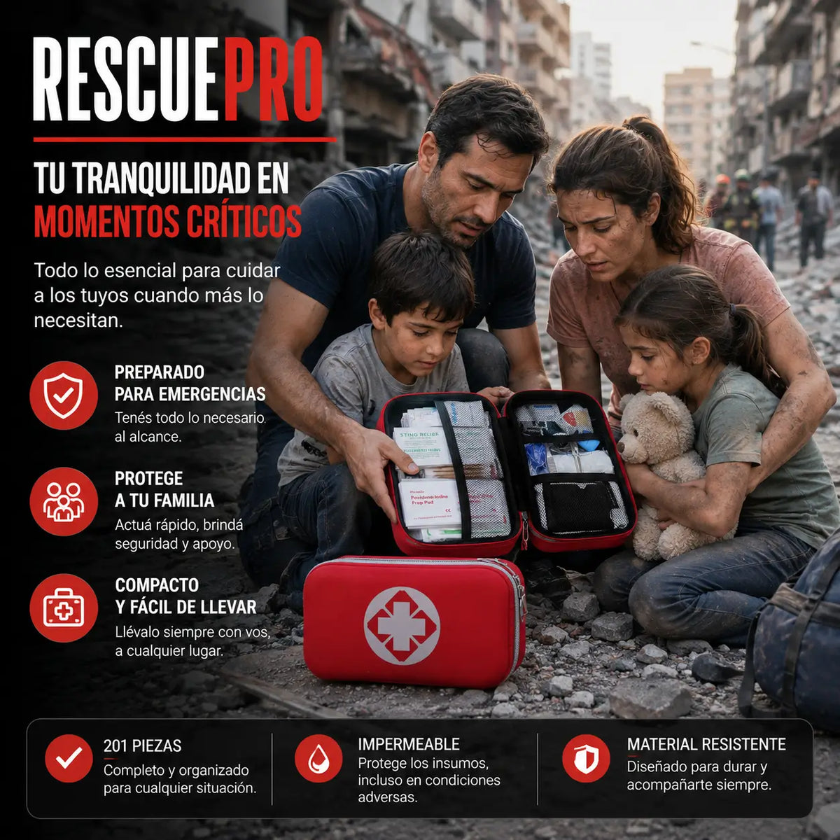 Kit RescuePro | Para cuando ocurra lo inesperado y no tengas nada a mano