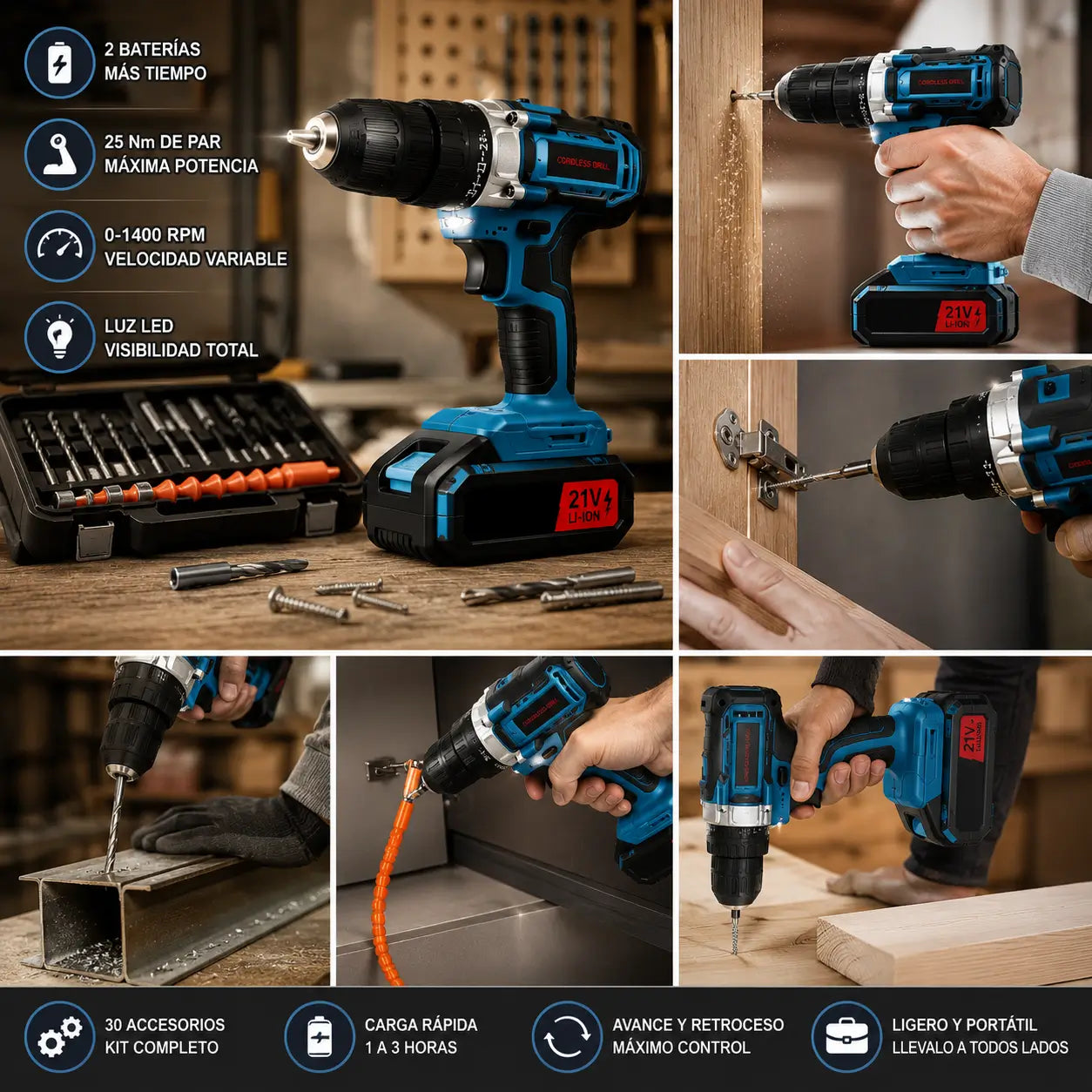 TorquePro™ | Deja de pedir ayuda: perfora madera y acero tú mismo
