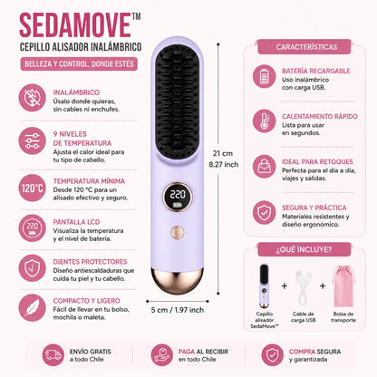 SedaMove™ - Cabello más ordenado y suave, estés donde estés