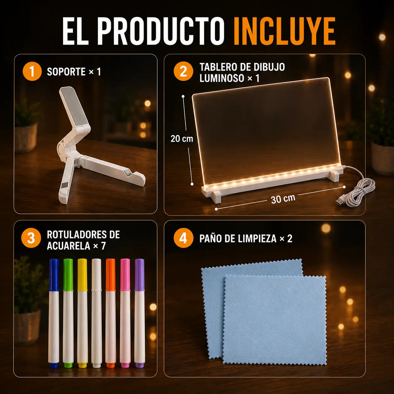 MagiLuz™ | Pizarra LED neón para niños, el regalo que usan todos los días