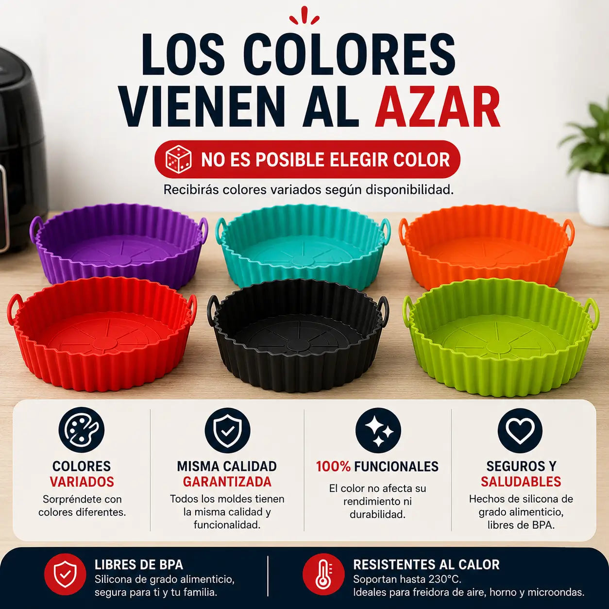 AirMold™ | Cocina más limpio y sano, set de 6 moldes | OFERTA 12x6