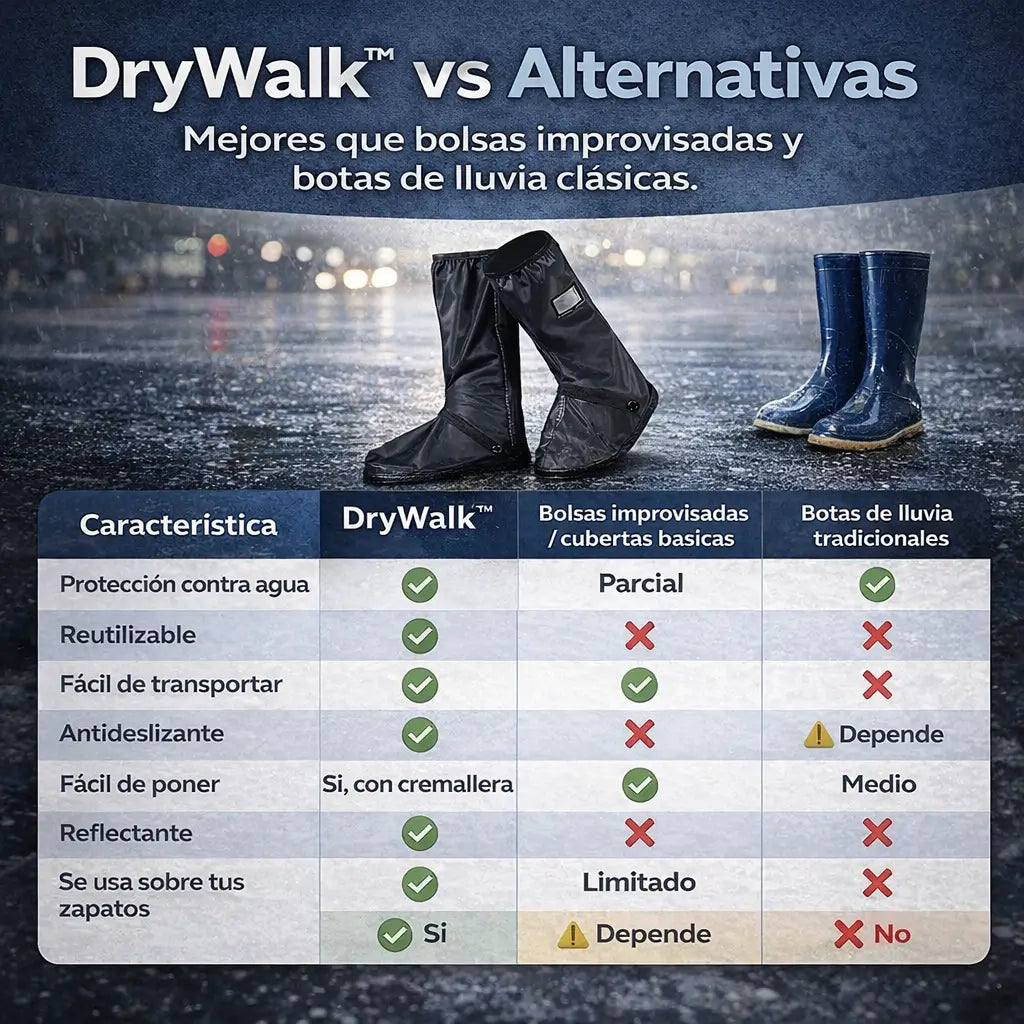 Fundas DryWalk™ - Tus zapatos secos, limpios y protegidos incluso bajo la lluvia