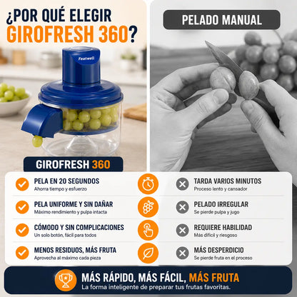 GiroFresh 360 – Deja de perder tiempo pelando frutas a mano