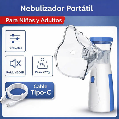 Nebulizador ClearAir™ - Nebulización suave para niños y adultos, en cualquier lugar.