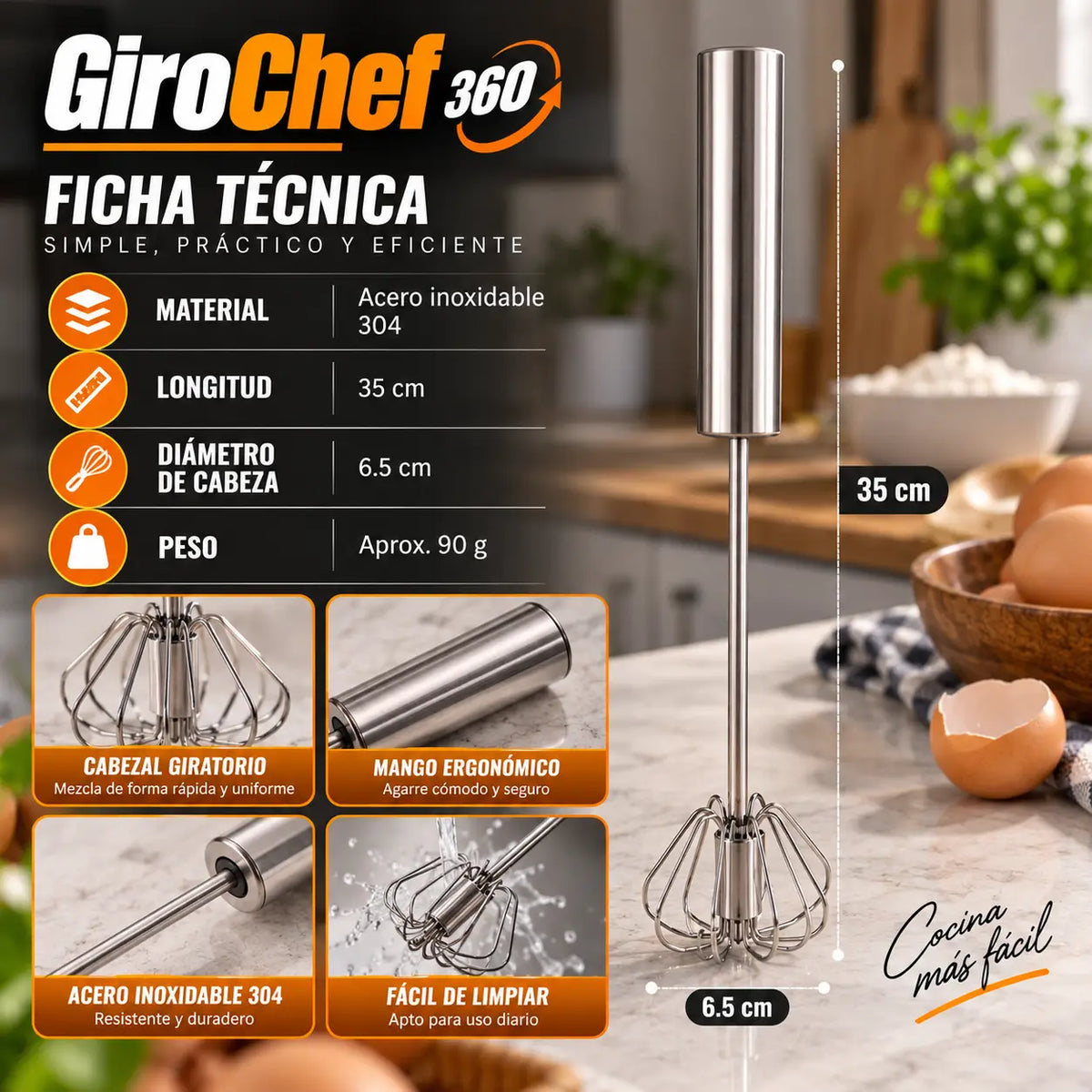 GiroChef 360 | Deja de batir a mano y perder tiempo en la cocina