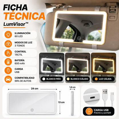 LumVisor™ – Maquíllate en el auto sin depender de la luz del día