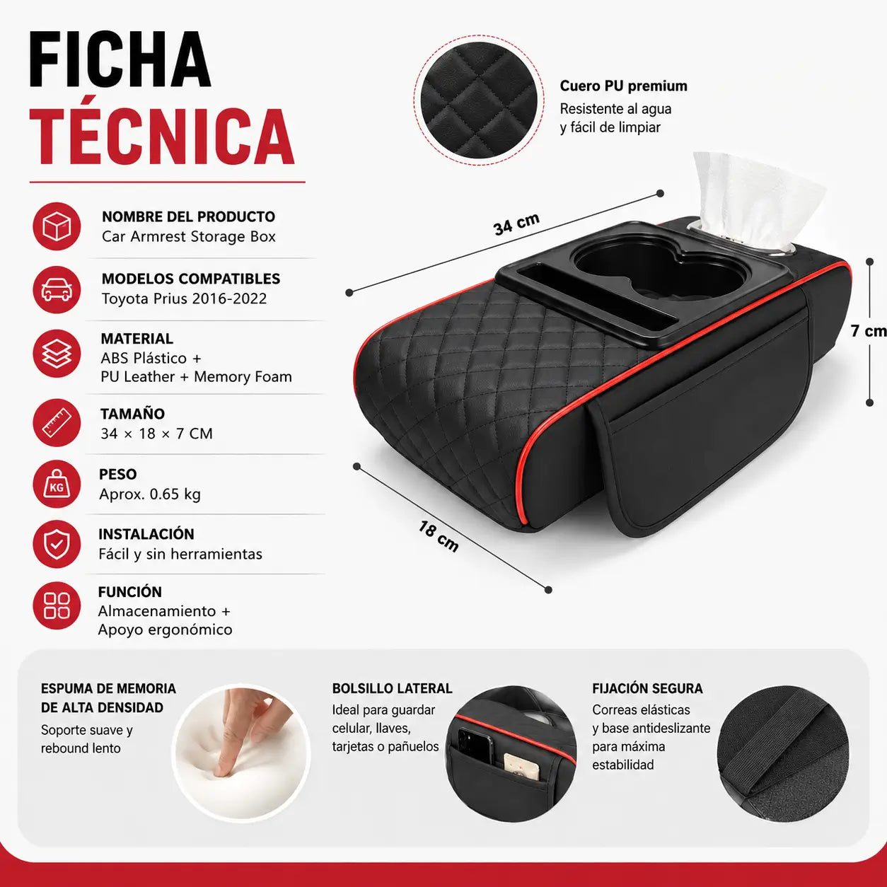 ArmRest™ | Viaja mas comodo y manten tu auto ordenado siempre!
