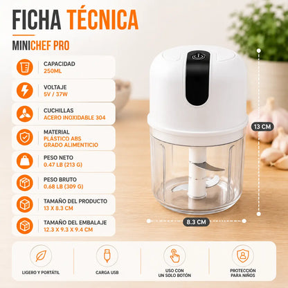 MiniChef Pro – Deja de perder tiempo picando a mano cada vez que cocinas