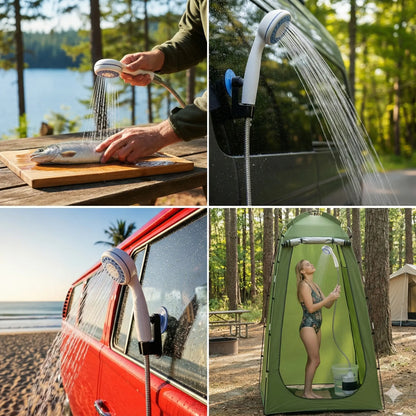 DuchaFlex: Adiós al baño hecho un desastre por tu mascota y a quedarte sin ducha en camping (agua al instante donde estés)