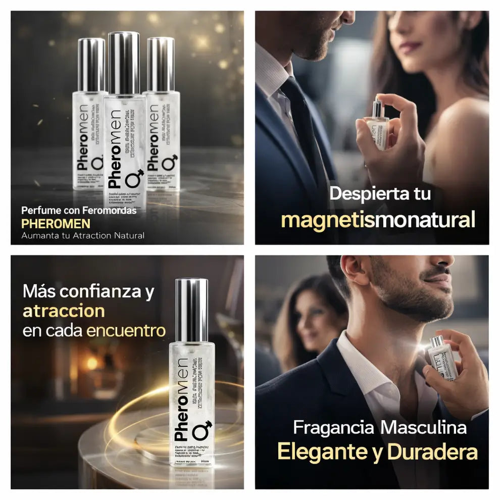 Fragancia PheroMen™ — "El perfume que trabaja cuando tú no dices nada"