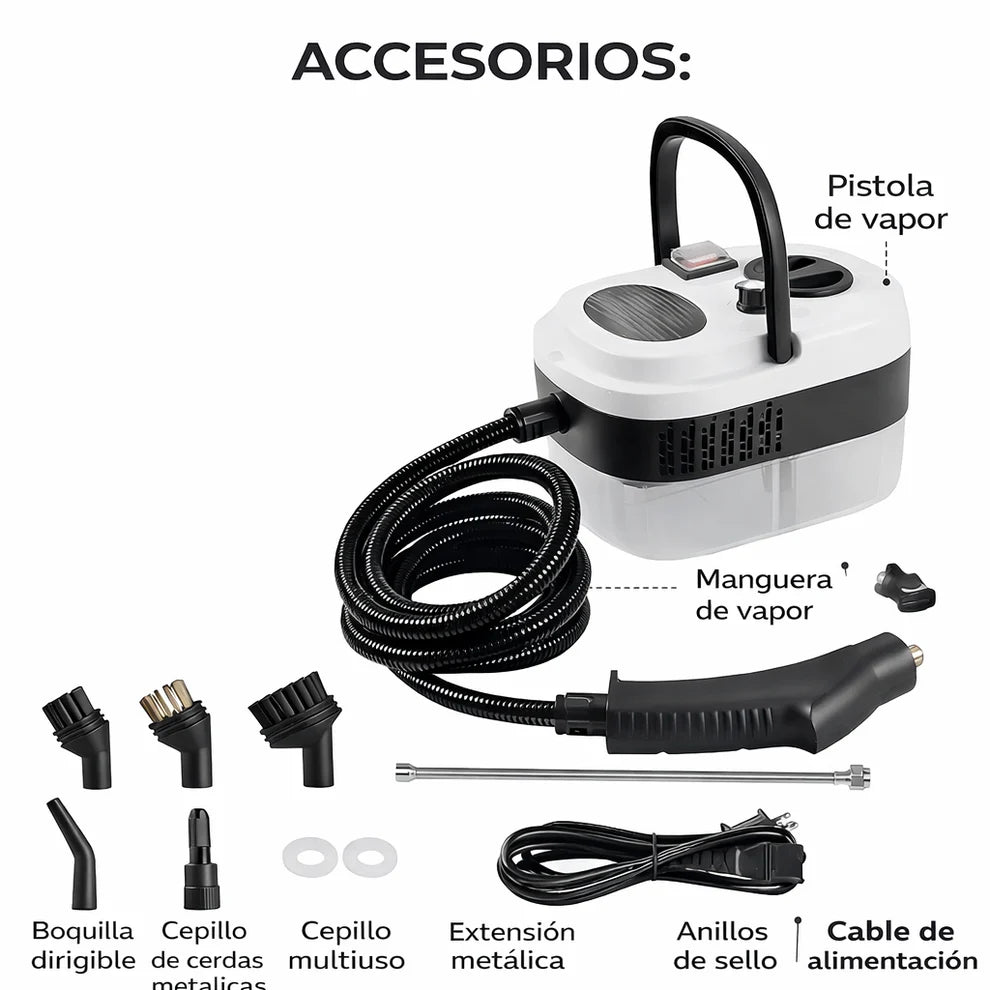 Limpiadora VaporClean Elite — Limpieza profunda al vapor para tu hogar y auto. Listo en 10 segundos.