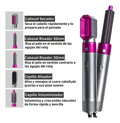 Cepillo Profesional GlowBrush 5 - Crea 5 estilos distintos con una sola herramienta profesional