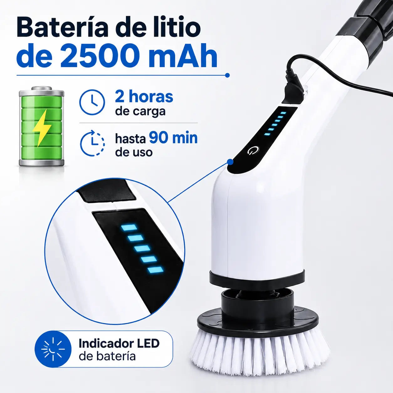 BrilloMax 360™ | Limpia baño, cocina y pisos sin agacharte ni frotar por horas