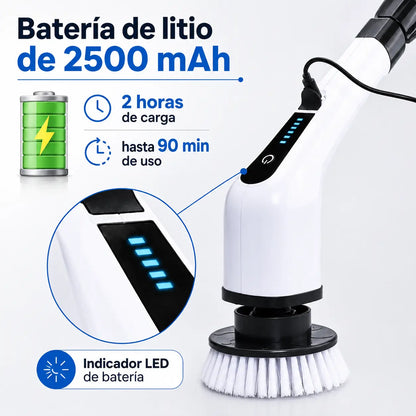 BrilloMax 360™ | Limpia baño, cocina y pisos sin agacharte ni frotar por horas