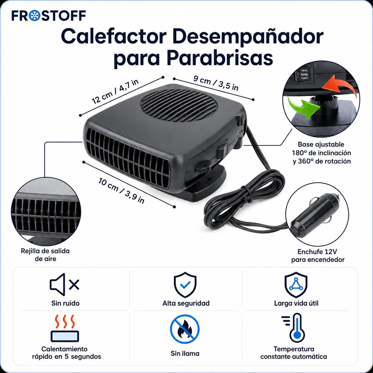 FrostOff™ — Adiós vidrios empañados en segundos
