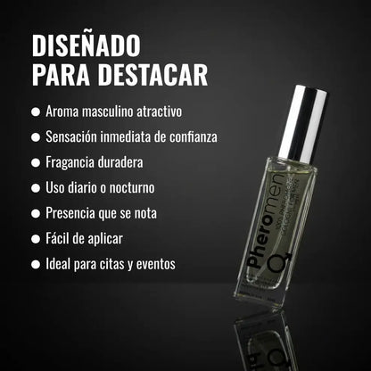Fragancia PheroMen™ — "El perfume que trabaja cuando tú no dices nada"