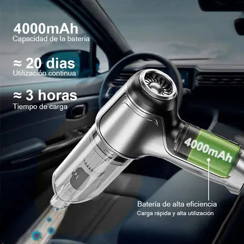DustPro 2 en 1 - Aspira y sopla el polvo oculto en tu auto, teclado y rincones difíciles