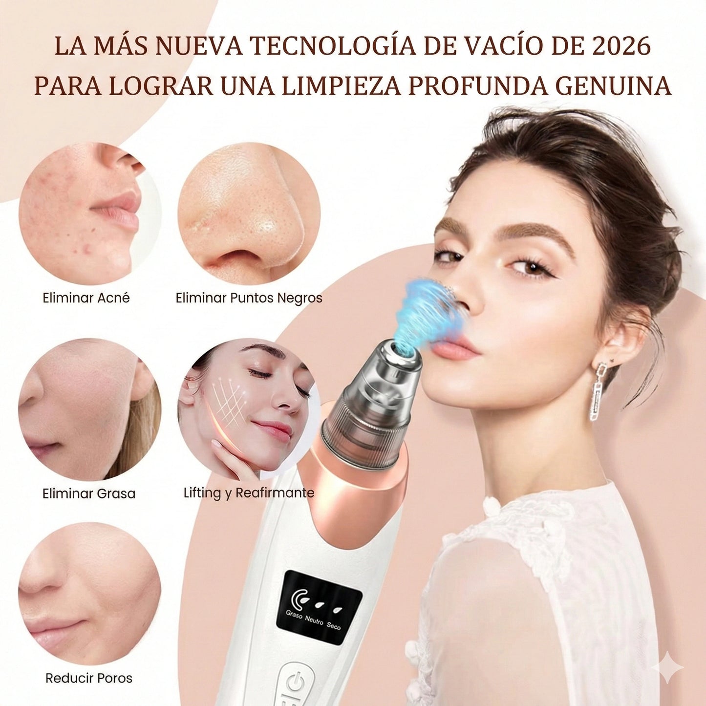 Limpiador Facial Dermapure - Facial de poros limpios en casa, en minutos