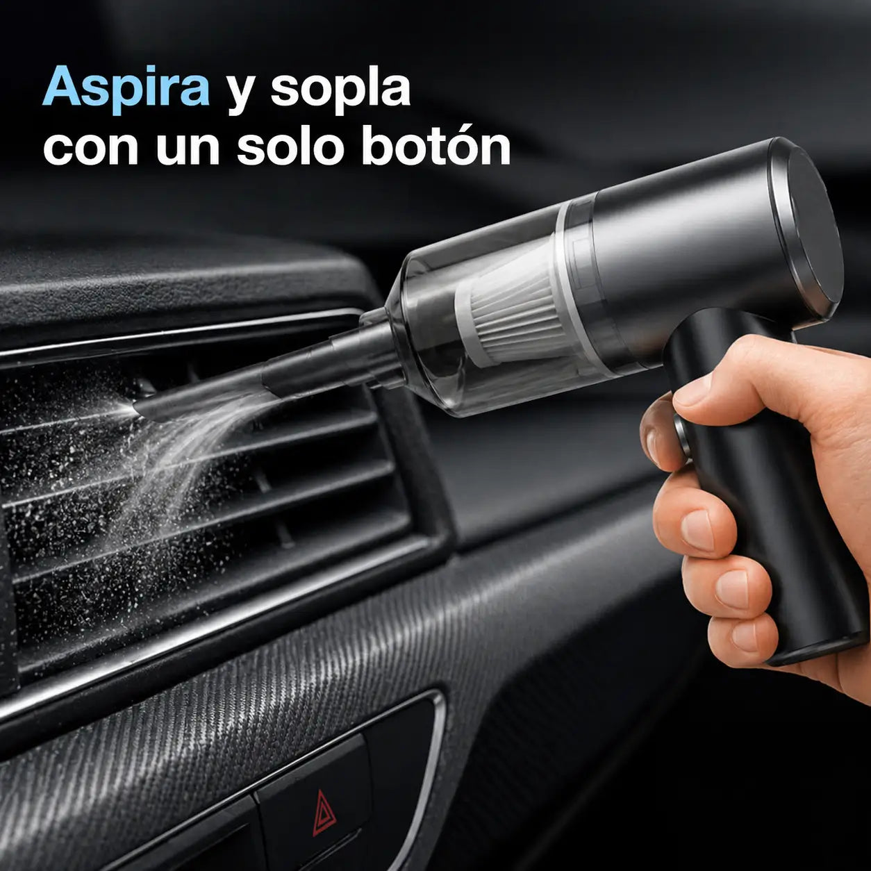DustPro 2 en 1 - Aspira y sopla el polvo oculto en tu auto, teclado y rincones difíciles