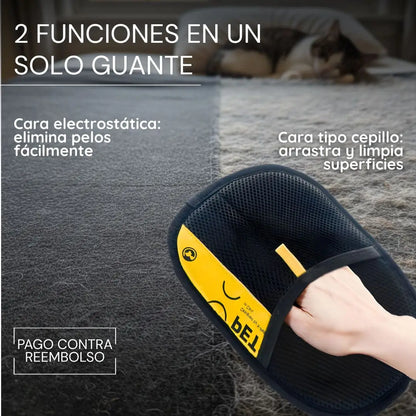Guante PetHair Eraser - Muebles Impecables sin Rollos Adhesivos ni Aspiradoras
