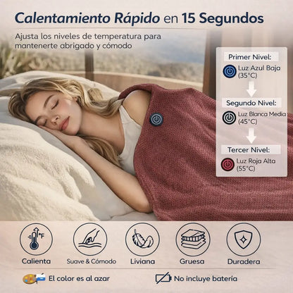Manta Calefactora USB ThermiCape™ - Deja de pasar frío mientras trabajas, descansas o viajas