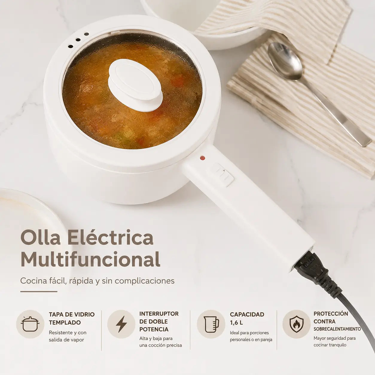 CocinaFácil Pro - Tu cocina completa en una sola olla eléctrica