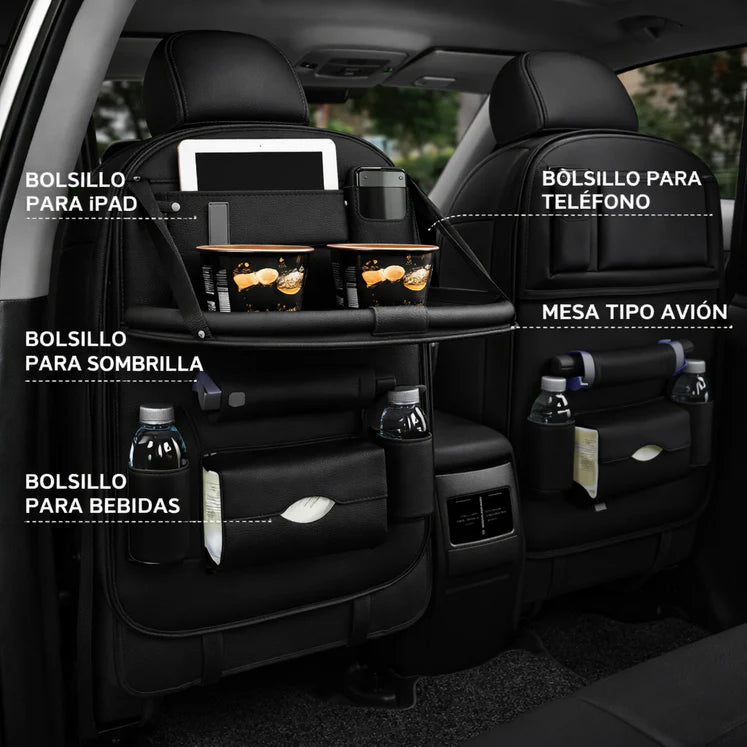 AutoMate Organizer - Orden real atrás + mesita lista para usar