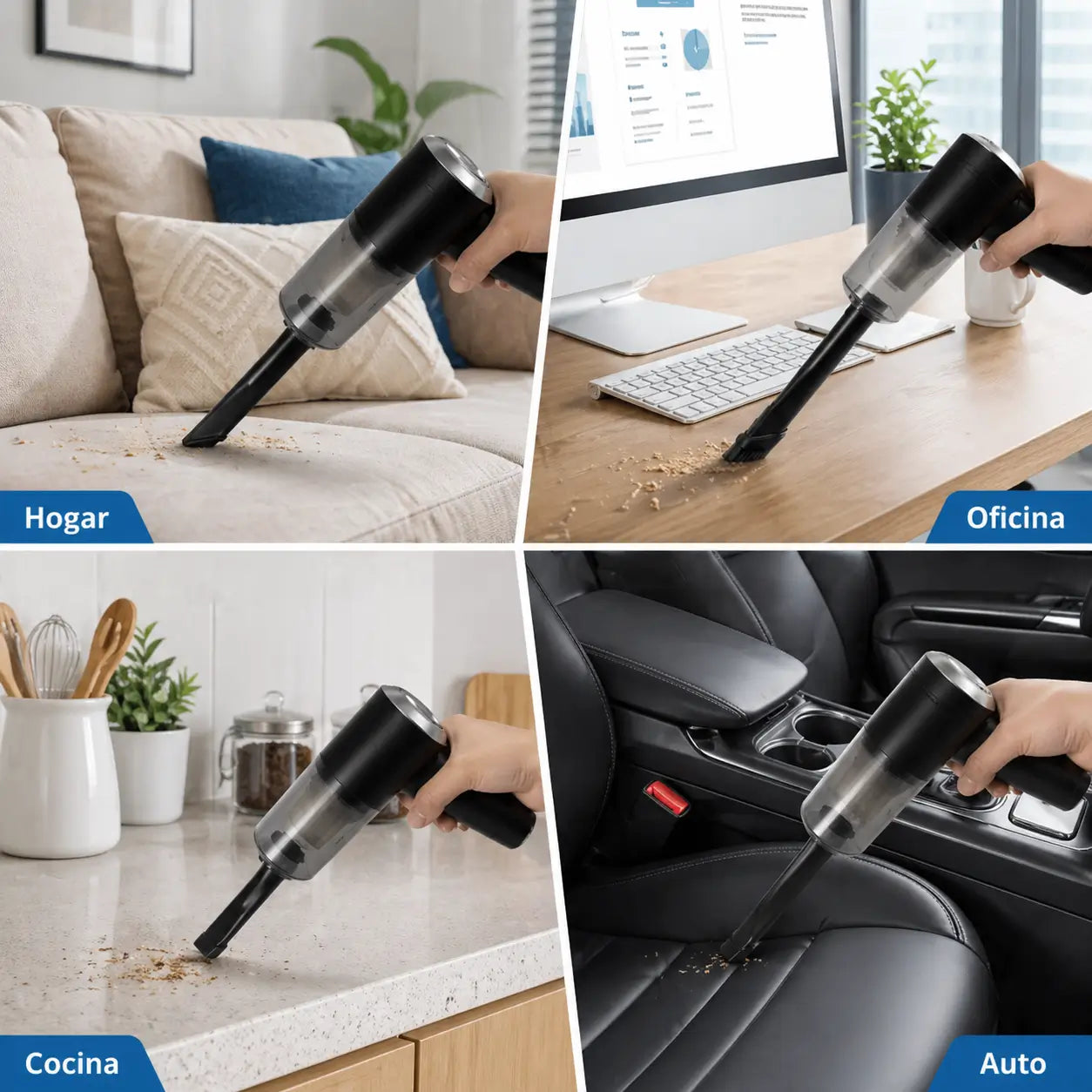 DustPro 2 en 1 - Aspira y sopla el polvo oculto en tu auto, teclado y rincones difíciles