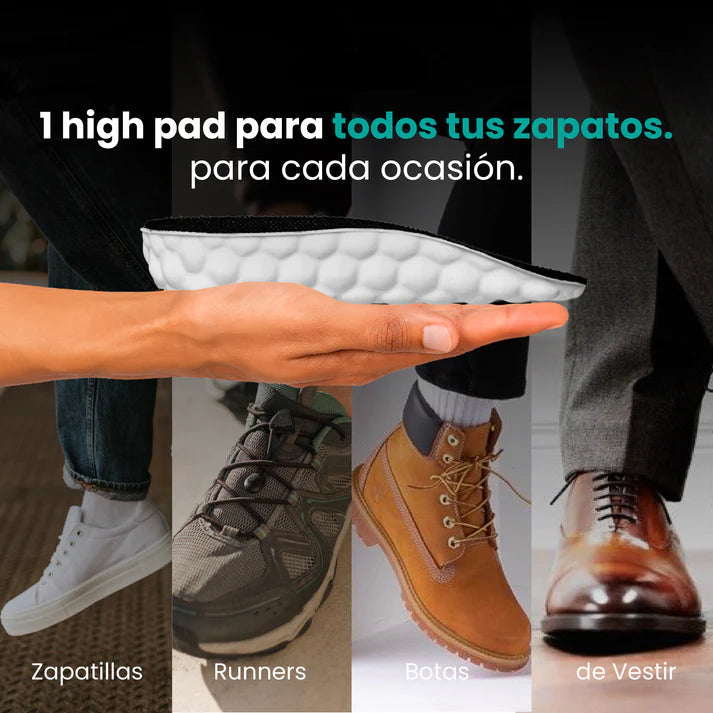Plantillas ElevateX Pro — Luce 3,5 cm más alto al instante, sin que nadie lo note