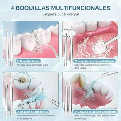 DentiJet™ - Irrigador Dental - Adiós a la comida atrapada: limpieza profunda donde el cepillo no llega