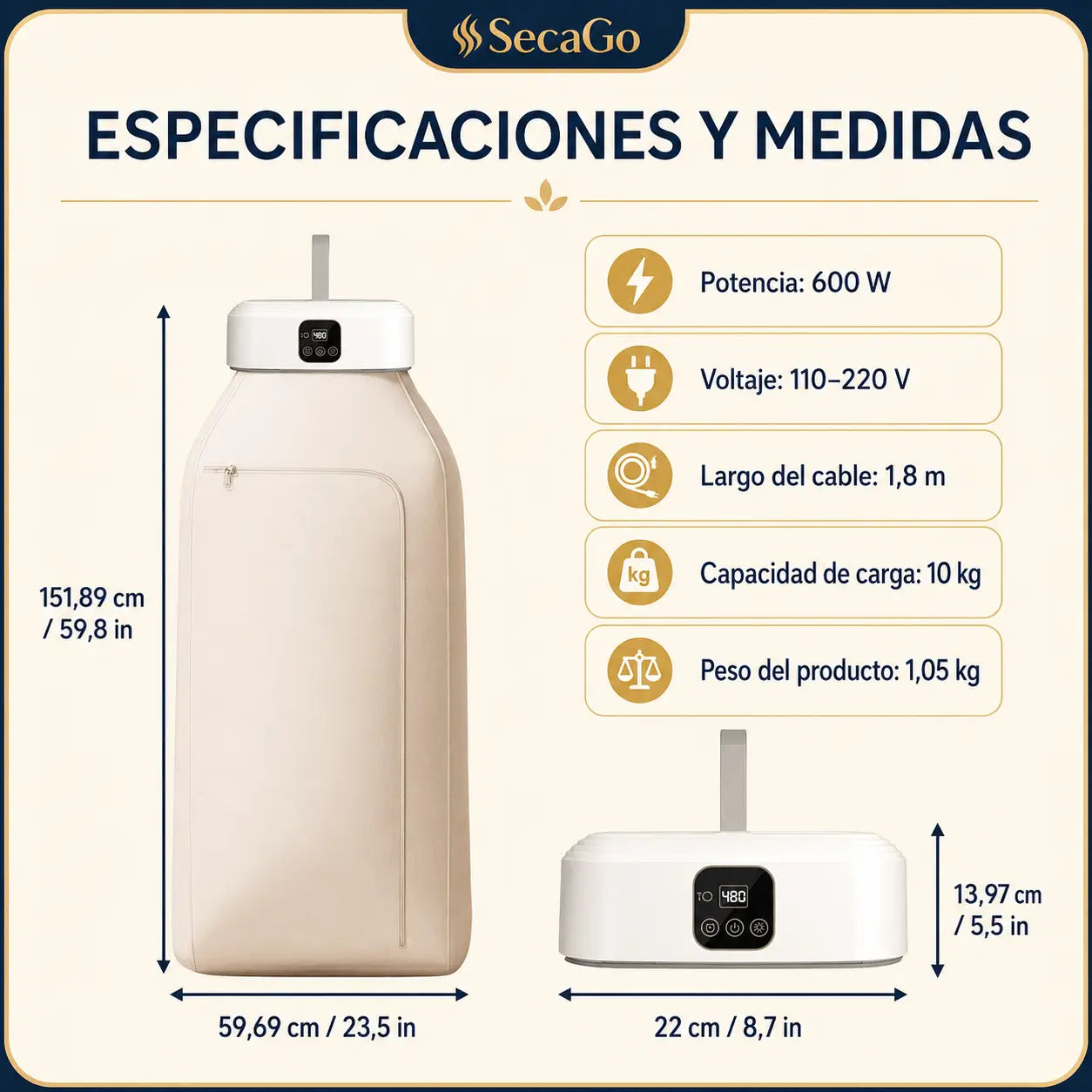 Secadora SecaGo™ - Seca tu ropa en casa, sin tendedero y sin depender del clima