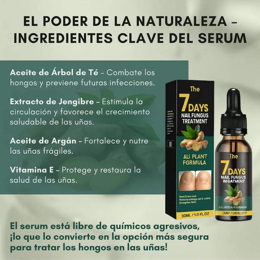 Serum Para Hongos - Uñas con mejor aspecto en 7 días con uso diario 100% NATURAL