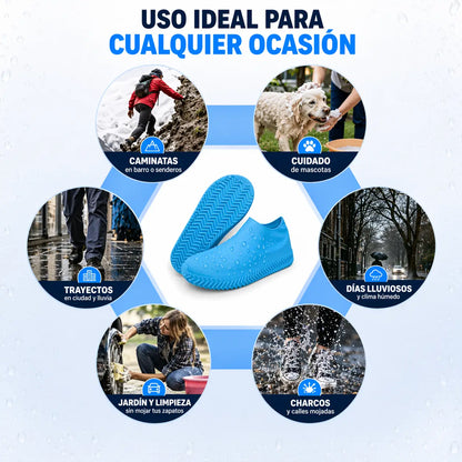 Fundas PisaSeco™ - Protege tus zapatos de la lluvia, barro y charcos en segundos
