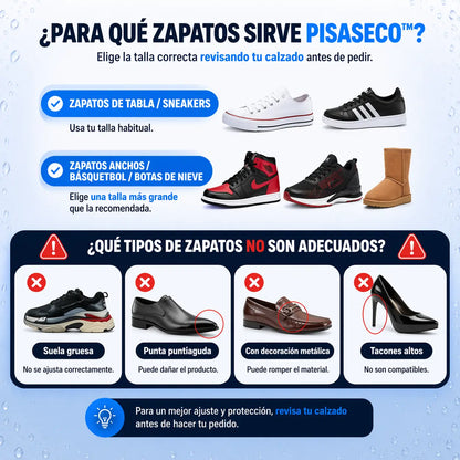 Fundas PisaSeco™ - Protege tus zapatos de la lluvia, barro y charcos en segundos