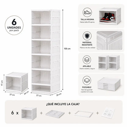 Zapatero OrdenaBox™ - Elimina el desorden y maximiza tu espacio sin esfuerzo - 6 Niveles