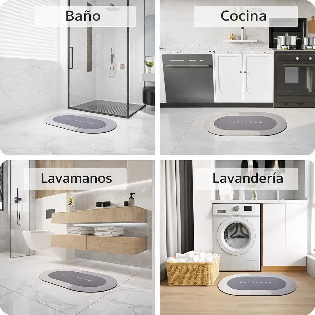 Alfombra DryStep™ — Tu baño seco y seguro desde el primer paso + Mango Ducha GRATIS