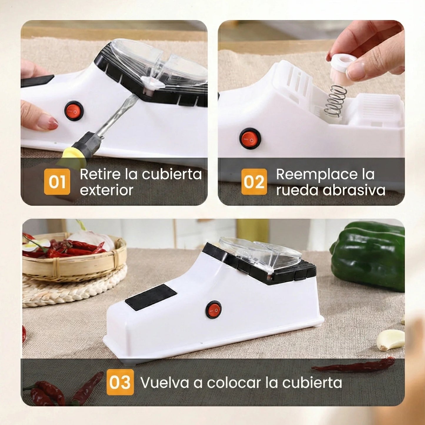 Afilador Electrico FiloPro – Afila tus cuchillos y tijeras en segundos desde casa