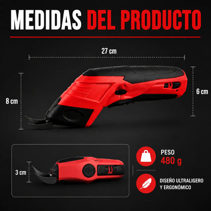 CortaPro™ | Tijera eléctrica inalámbrica para cortar tela, cuero y cartón