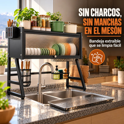 NestRack™ | Organizador 2 niveles para lavaplatos: más orden en tu cocina